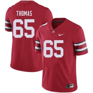 Men's Ohio State Buckeyes #65 Phillip Thomas Red Nike NCAA College Football Jersey Jogging PXE6344KM
